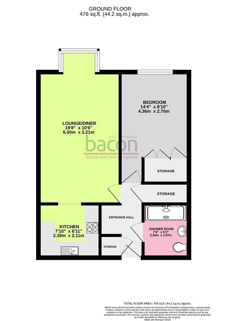 Floor Plan | Flat - Retirement | Broadwater Street East, Worthing | For Sale
